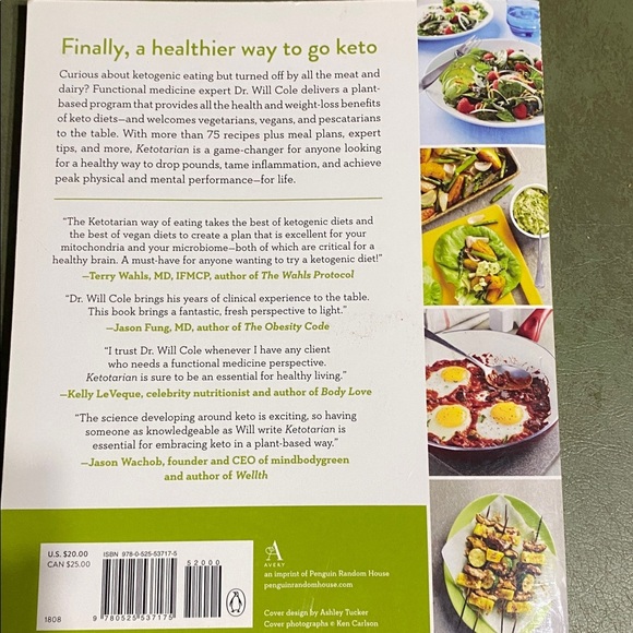 KETO TARIAN Mostly Plant Based Plan to Burn Fat Boost Energy by DR WILL COLE - Picture 3 of 10